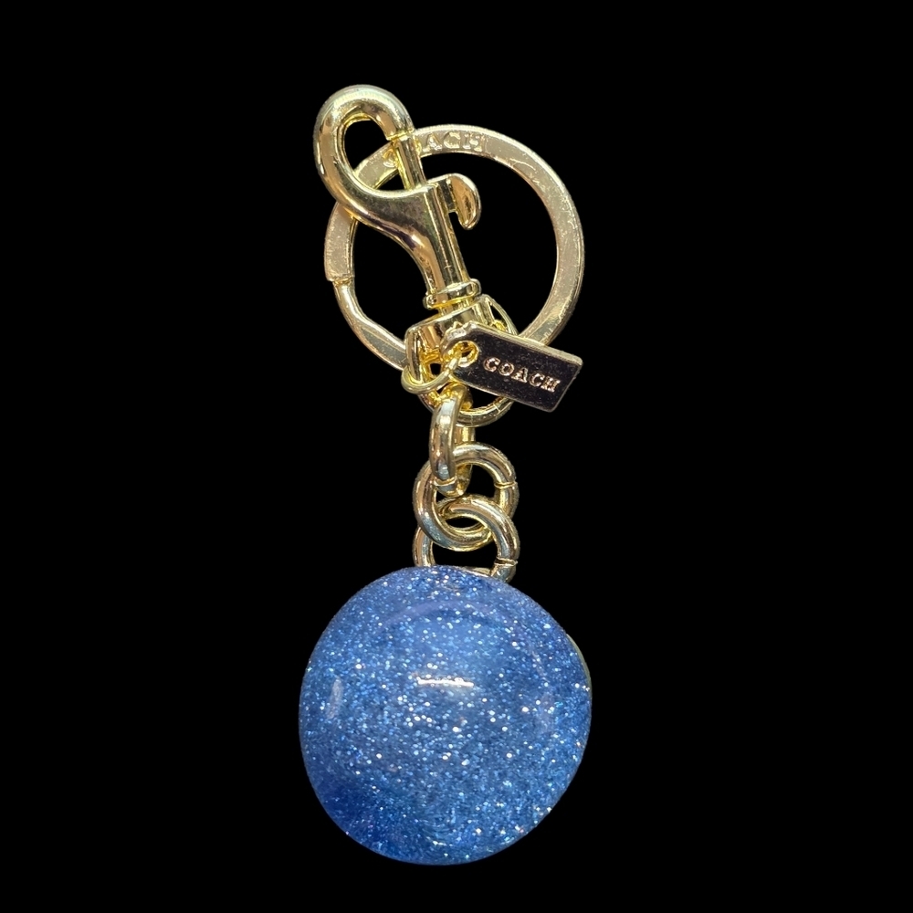 Letter "C" Blue Apple Keychain | Keyfob | Bag Charm